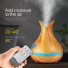 Image of KBAYBO 400ml Aroma Essential Oil Diffuser Ultrasonic Air Humidifier with Wood Grain 7 Color Changing LED Lights for Office Home - CHEN ONE MART