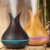 Image of KBAYBO 400ml Aroma Essential Oil Diffuser Ultrasonic Air Humidifier with Wood Grain 7 Color Changing LED Lights for Office Home - CHEN ONE MART